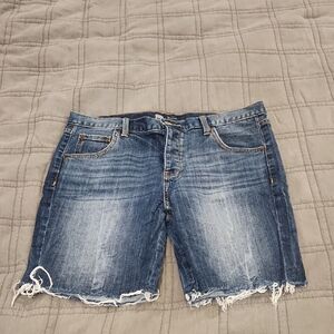 Mossimo Supply Co. Distressed Dark Wash Denim "Boyfriend" Shorts Size 10!